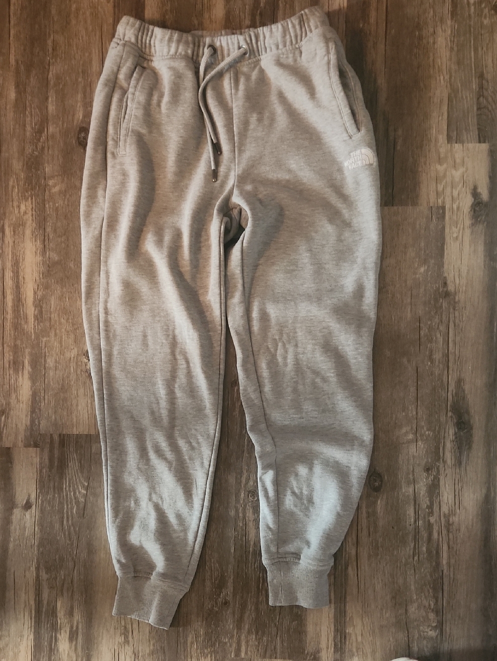 The North Face Light Gray Sweatpants with Drawstring
